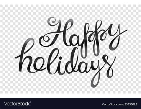 Happy Holidays Logo Isolated On Transparent Vector Image