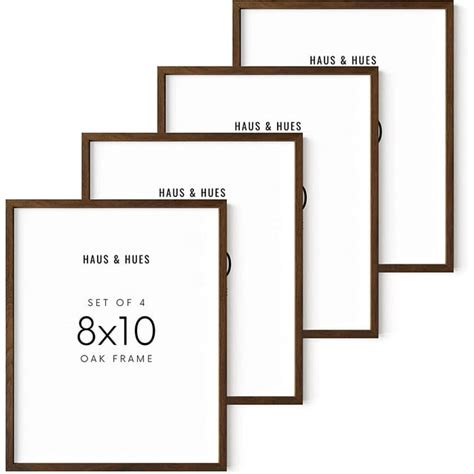 Haus And Hues 8x10 Picture Frame Set Of 4 8 By 10 Walnut Gallery Wall