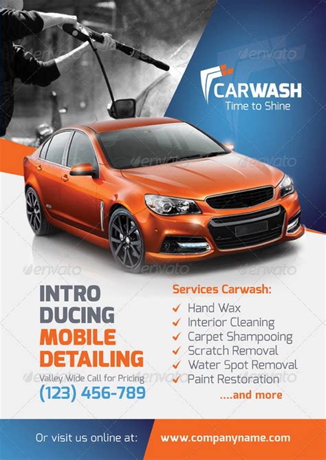 Car Wash Flyers Examples Car Wash Flyer Templates By Grafilker