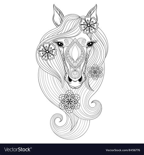 Coloring Pages Of Horses Head