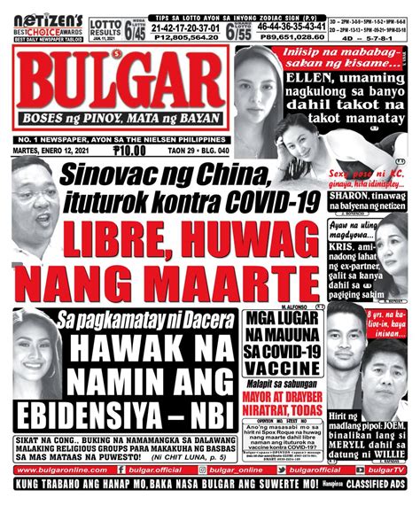 Nine children, aged between two and 16, were saved after the australian federal police (afp) notified the philippine internet crimes against children centre (picacc). Bulgar Newspaper/Tabloid-January 12, 2021 Newspaper