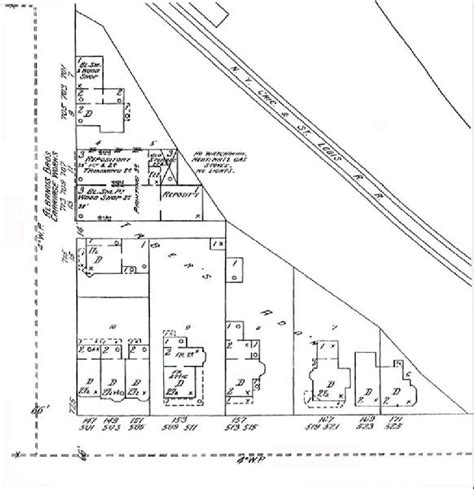 Sanborn Fire Insurance Map 1902 Showing Urban Development In The