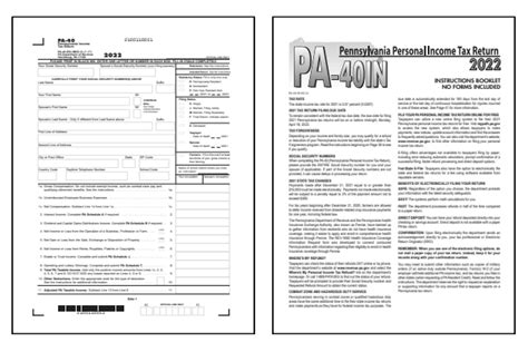 Pennsylvania Tax Forms 2022 Printable State Pa 40 Form And Pa 40