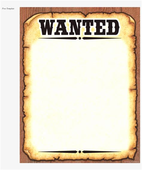 Free Wanted Poster Template Printable