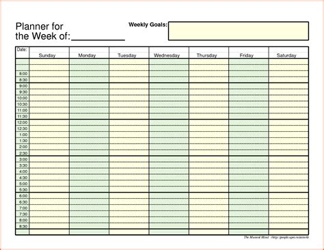 Schedule Template Pdf Printable Schedule Template