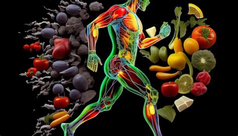 Premium Photo Human Body Anatomy With Vegetables And Fruitsgenerative Ai