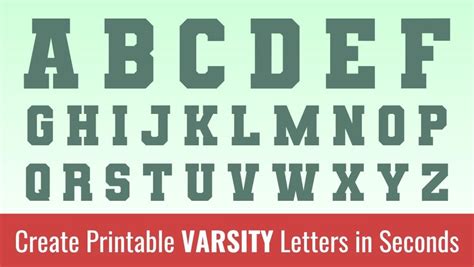 Printable Varsity Letters Free Alphabet Font And Letter Templates