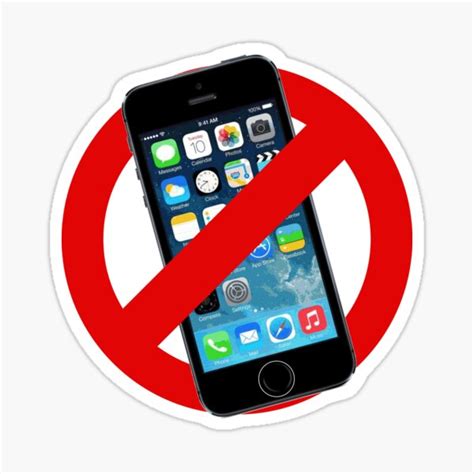 No Cell Phones Stickers Redbubble