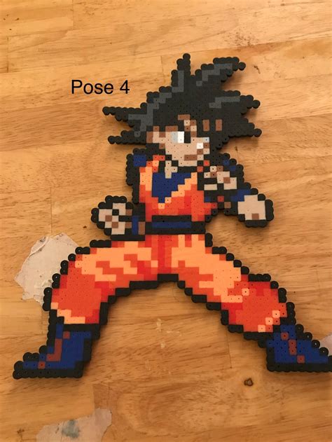 Goku Perler Bead Pixel Art Sprites Full Sized Dragonb