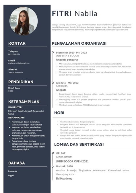 Tips Dan Contoh Cv Lulusan Sma Yang Menarik Girls Beyond The