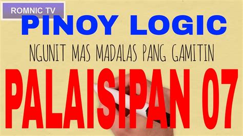 Palaisipan 07 Pinoy Logic Tagalog Riddles Youtube