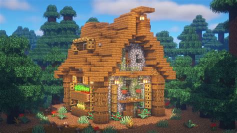Minecraft How To Build A Forest Cottage Survival House Tutorial