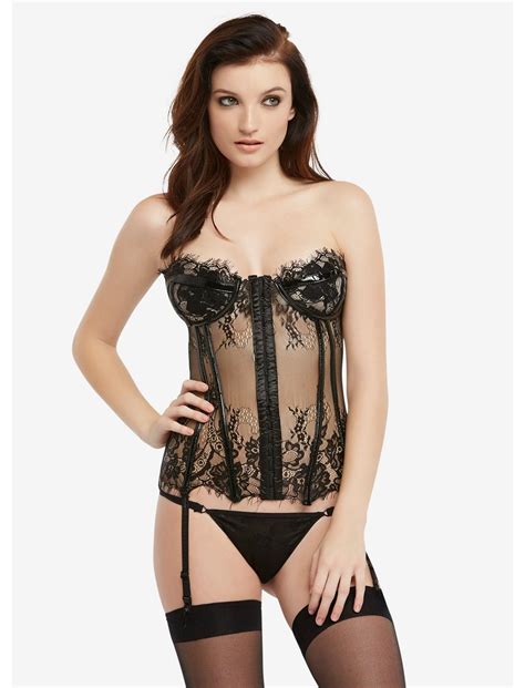 Eyelash Lace Bustier Hot Topic
