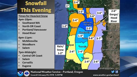 How Much Snow And Where Forecasters Predict Winter Storm Totals Katu