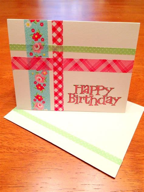 Some things that people have used have been: Simple washi tape birthday card to make for your sponsored ...