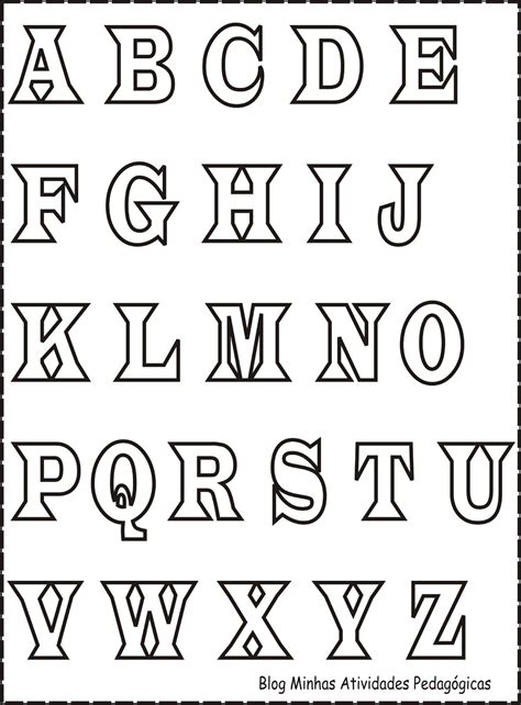 Letras Do Alfabeto Para Imprimir Recortar Colorir Modelos Atividades