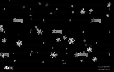 Cartoon Snow Falling With Alpha Channel Transparency Background Stock