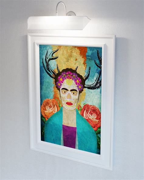 Frida Kahlo Mexican Retro Portrait Illustration Art Print