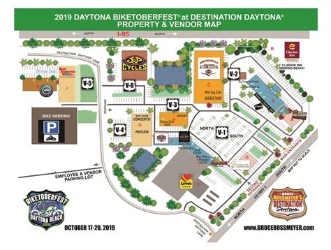 Biketoberfest Great Vendor Map From Destination Daytona