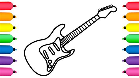 How To Draw A Electric Guitar