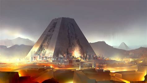Flat Topped Pyramid Egypt Concept Art Building Images Fantasy City