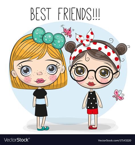 Friendship Bff Two Anime Girls