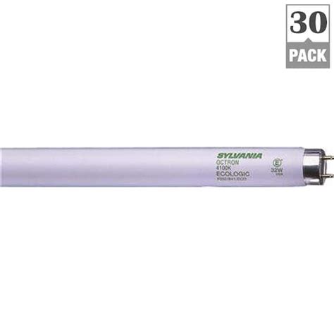 Sylvania 32 Watt 4 Ft Linear T8 Fluorescent Tube Light Bulb Daylight