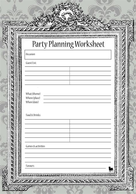 Https://tommynaija.com/worksheet/planning A Party Worksheet