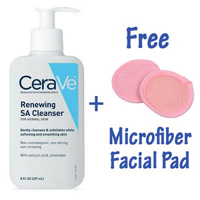 The cerave salicylic acid cleanser breaks down the keratin bumps that have built up around hair follicles on the skin. CeraVe Renewing SA Face Cleanser, Salicylic Acid Normal ...