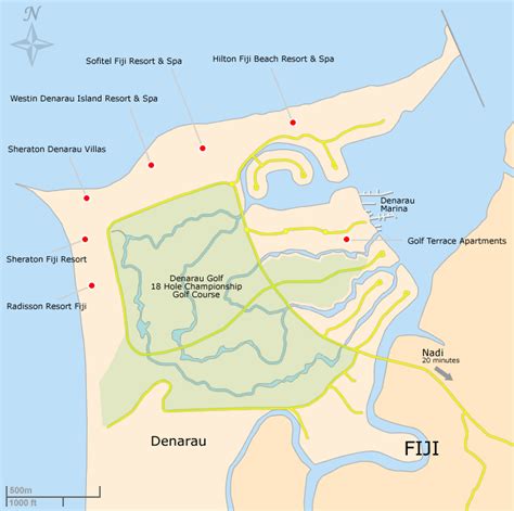 Denarau Map Fiji Denarau Accommodation