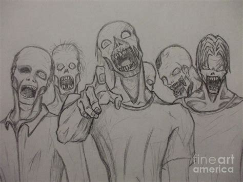 Zombie Nation Drawing By John Prestipino