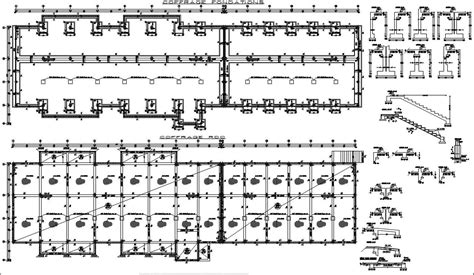Coffrage Foundation And Raft Foundation Layout Plan With Reinforcement