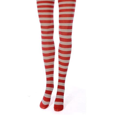 Red And White Striped Tights By Bfd Liked On Polyvore Featuring Intimates Hosiery Tights Red