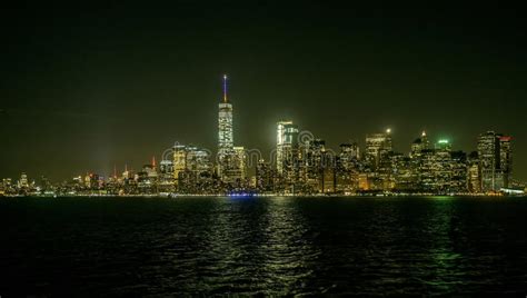 New York City Lower Manhattan Stock Image Image Of York Night 86375763