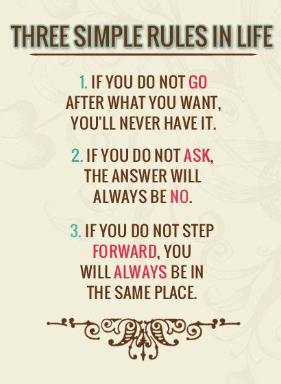 The Three Simple Rules In Life