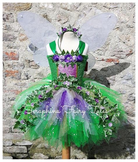 Girls Woodland Forest Fairy Tutu Dress Costumelined Sparkly Green