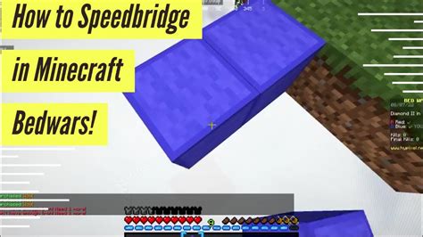 How To Speedbridge Minecraft Bedwars Youtube