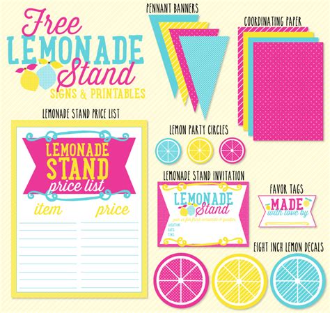 Free Lemonade Stand Signs And Printables By Love The Day
