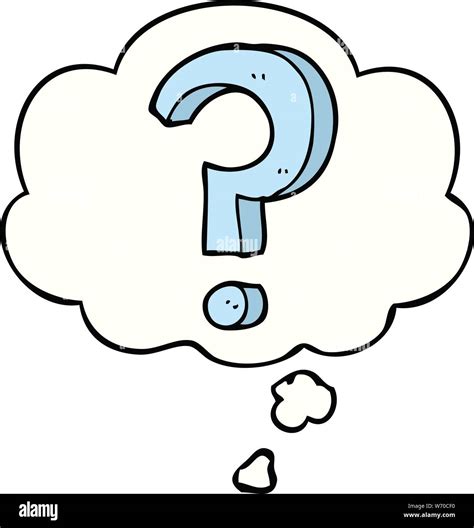 Cartoon Question Mark Thought Bubble Stock Vector Images Alamy