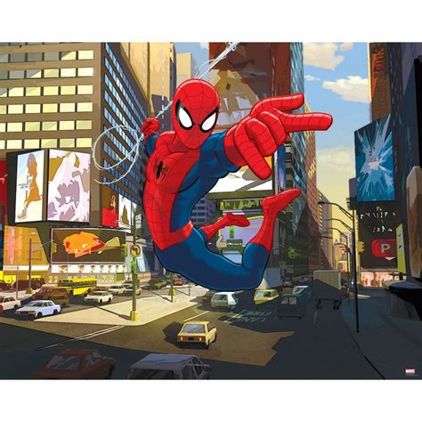 Walltastic Ultimate Spider Man Wallpaper Mural 8ft X 10ft Superhero