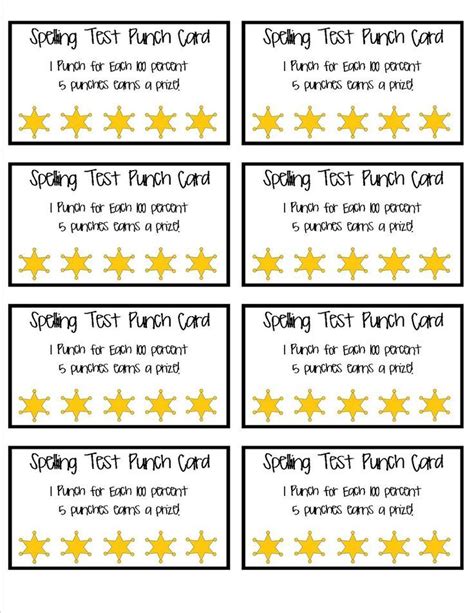 free punch card template word printable word searches