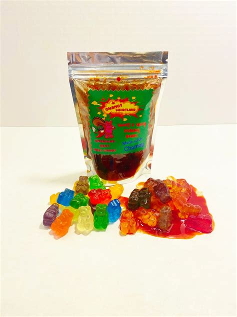 Spicy Gummy Bears Chamoy Candy Mexican Candy Picosito Etsy