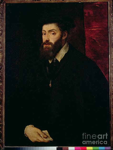 Portrait Of Charles V Painting By Titian Fine Art America