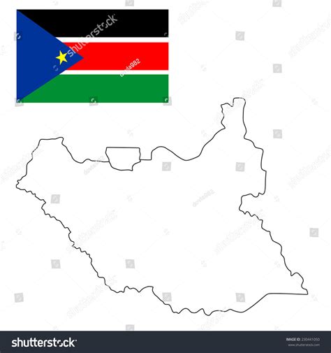 Republic South Sudan Vector Map High Stock Vector 230441050 Shutterstock