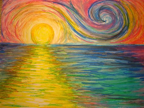 Sunset Drawing Oil Pastel At Getdrawings Free Download