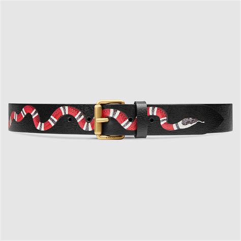 Gucci Leather Belt With Snake For Men Lyst