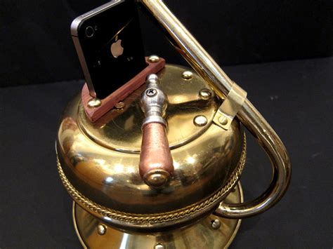 Steampunk Iphone Victrola With Tone Control Valve