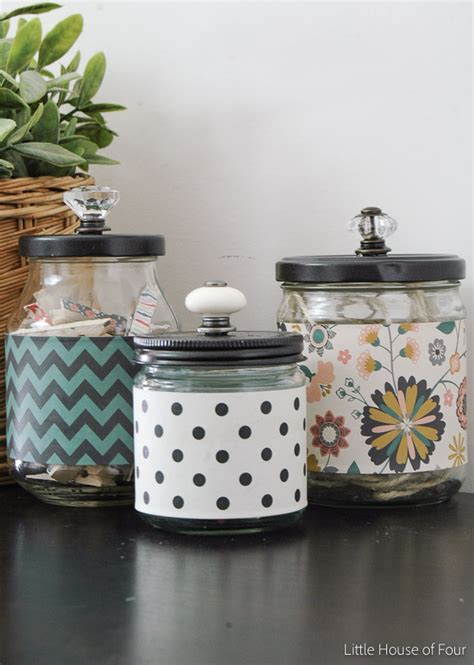 Recycled Glass Jars Turned Stylish Office Storage Little House Of