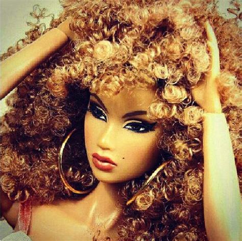 Natural Barbie Golden Kinks And Curls Natural Hair Doll Natural