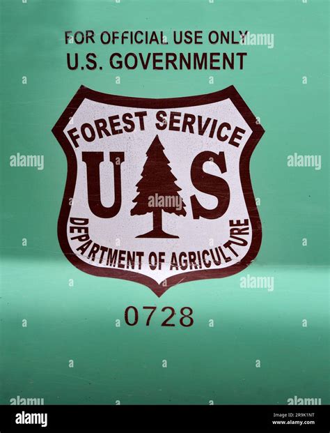Us Forest Service Logo On The Side Of A Fire Truck In The Jefferson
